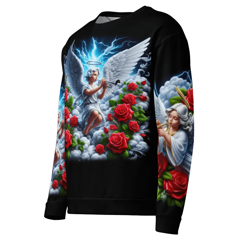 Angels making Music with a Trumpet - All-Over Unisex Sweatshirt #36 product image (4)