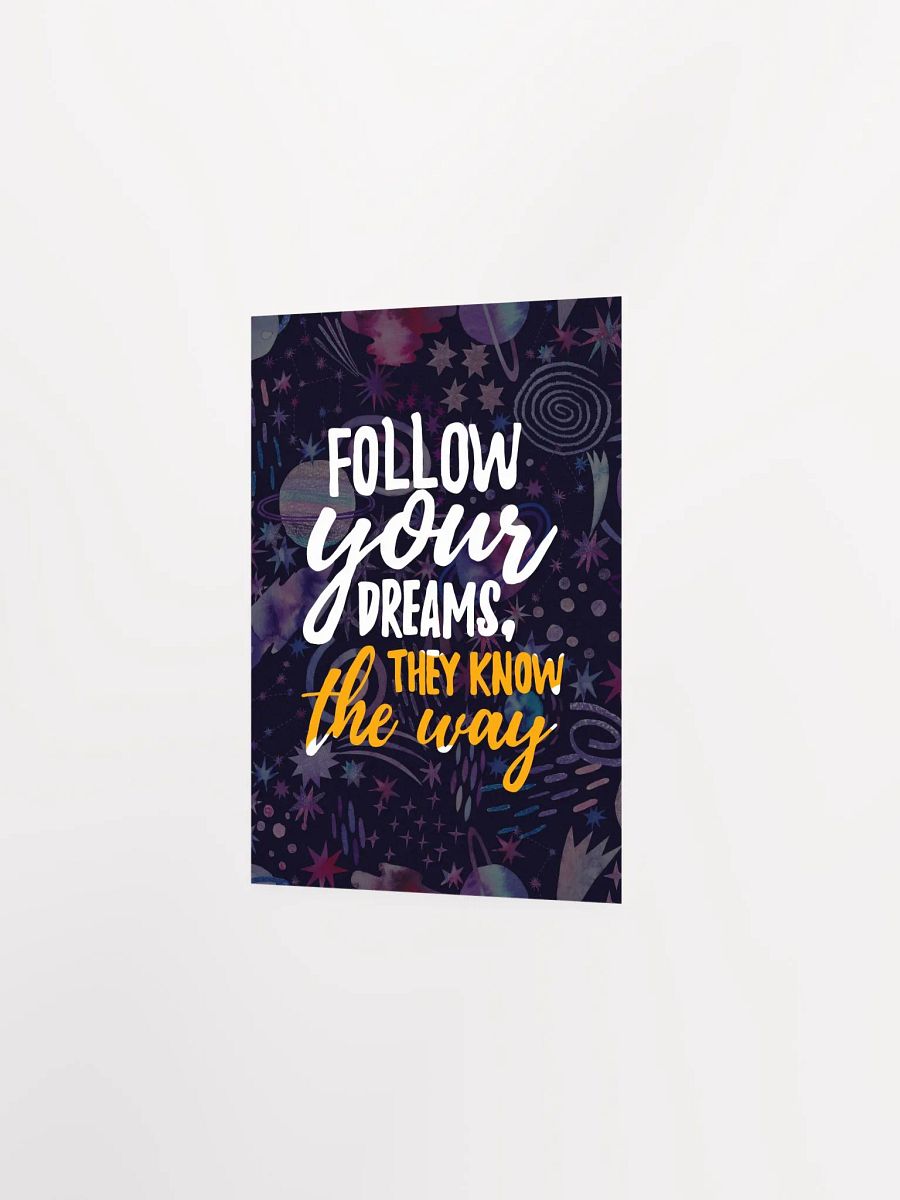 Follow your dreams [neon/synthwave/vaporwave/watercolor] — aesthetic watercolor poster, neon space poster, retrowave poster, motivation quotes product image (7)