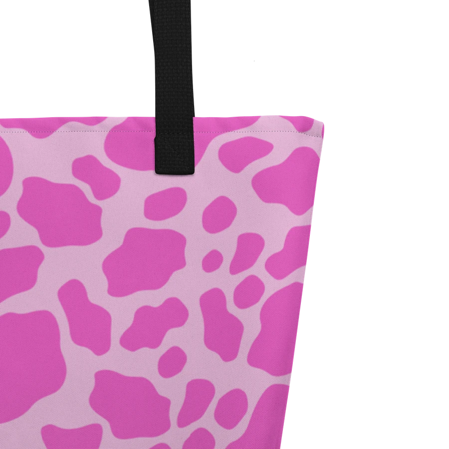 Cow Print Tote bag with Pocket - Pink product image (4)
