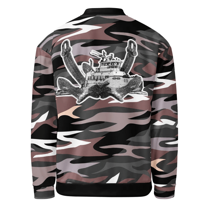 Twin Anchor Titan tug Pink Camouflage Bomber Jacket product image (1)