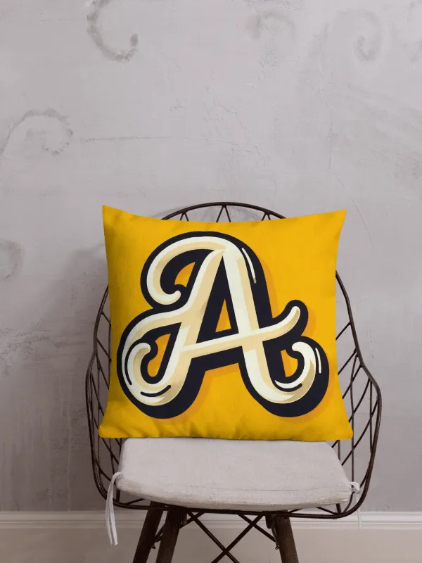 3D Monogram Sunshine Pillow | Ai Design initial A product image (1)