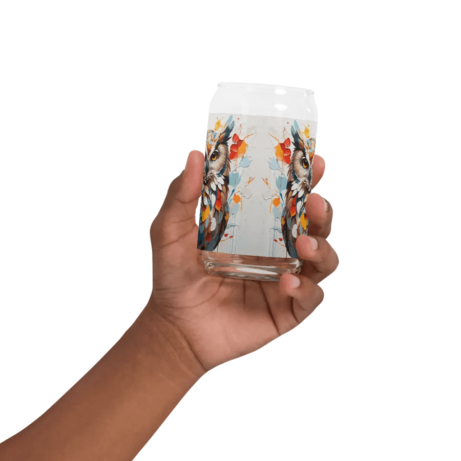 Mystic Plumage Owl Glass Can Sipper product image (4)