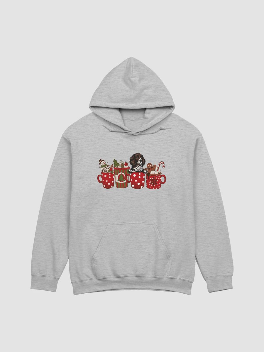 Cute Munsterlander in a Christmas Cup Hooded Sweatshirt | Funny Christmas Pup in a Cup product image (24)