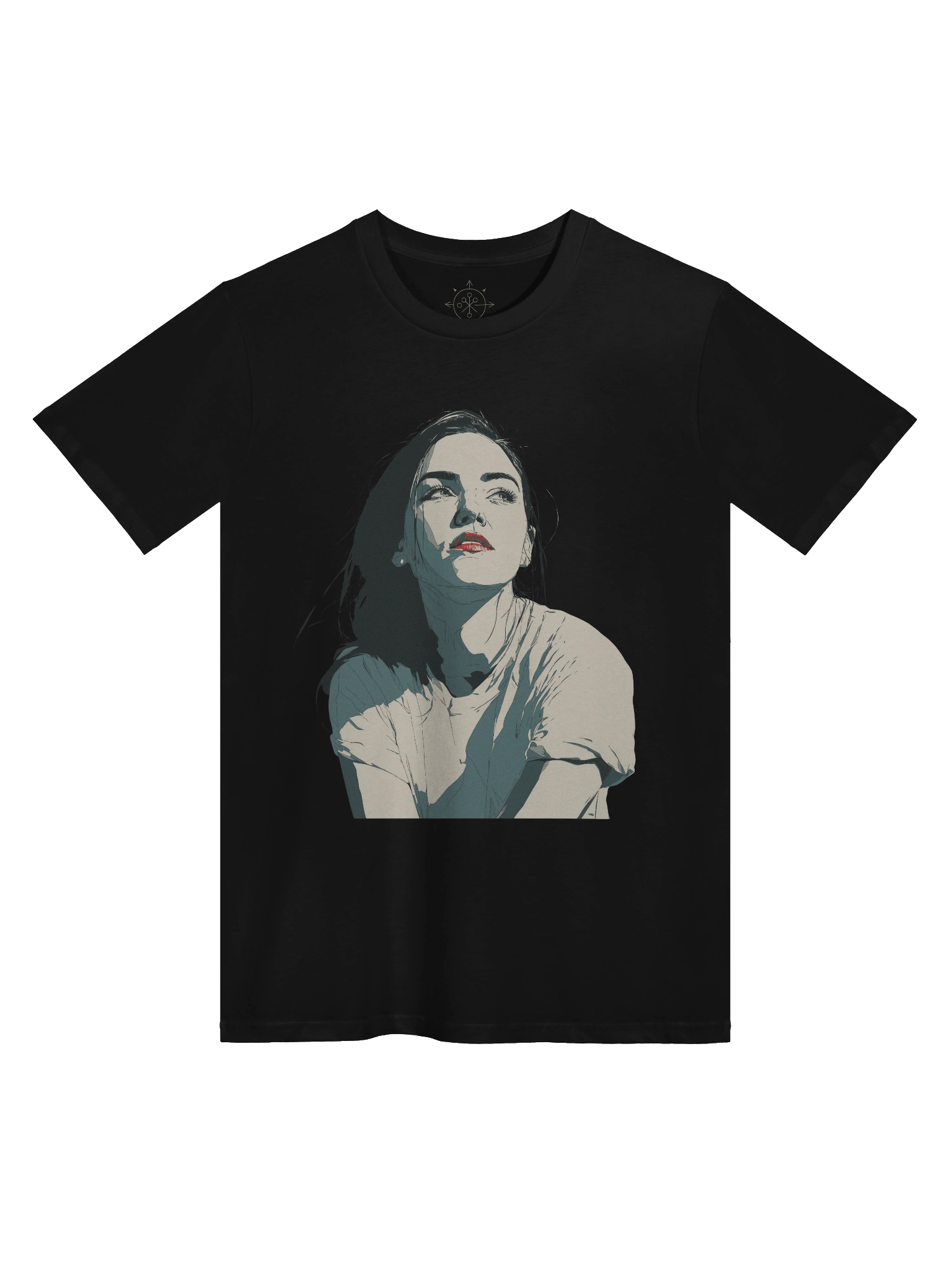 Starlit Gaze – Minimalist Portrait Tee product image (4)