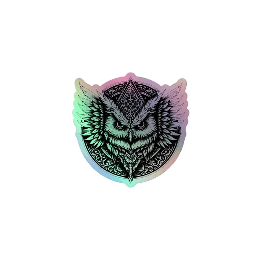 White Owl Holographic Sticker product image (1)