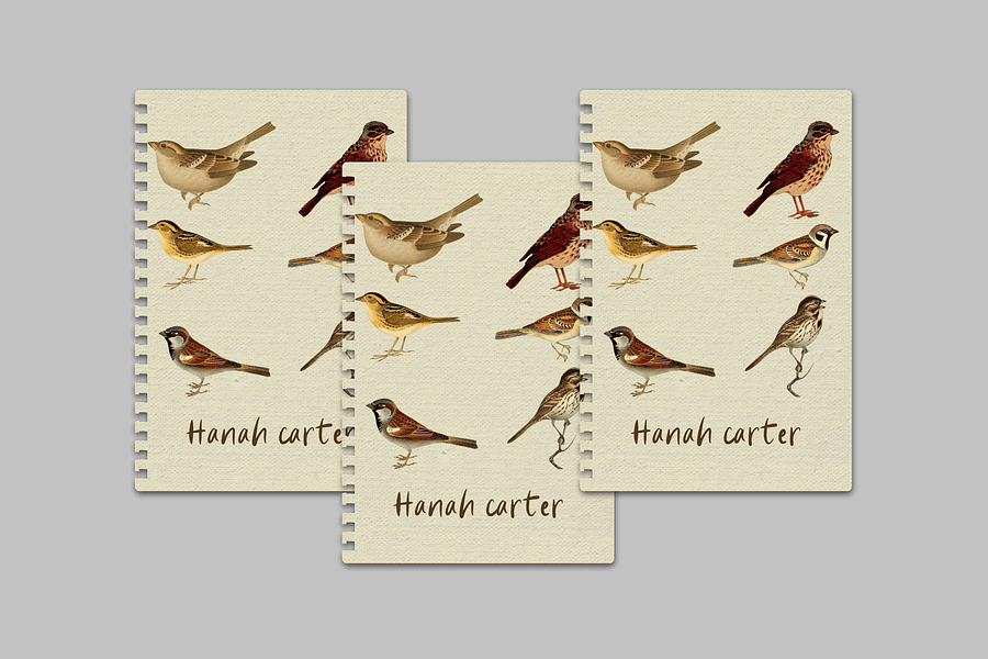 Sparrow: Notebook Cover Canva Template product image (1)