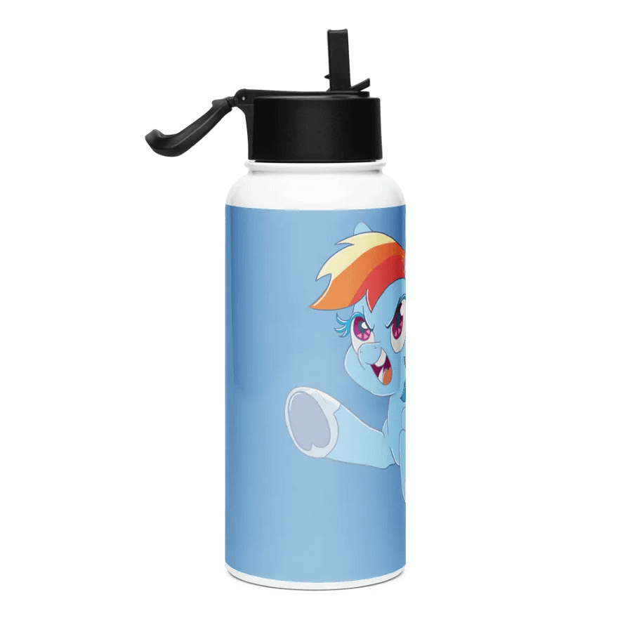 Rainbow Dash Stainless Steel Water Bottle with a Straw Lid product image (4)