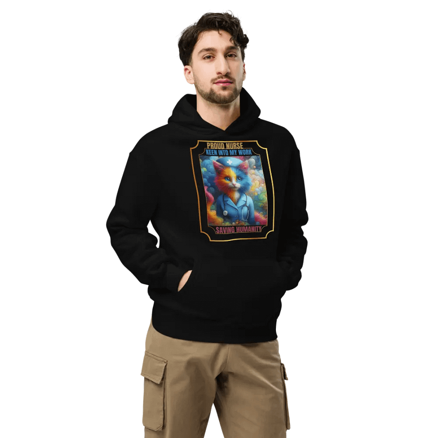 Proud Nurse Cat Premium Hoodie product image (7)