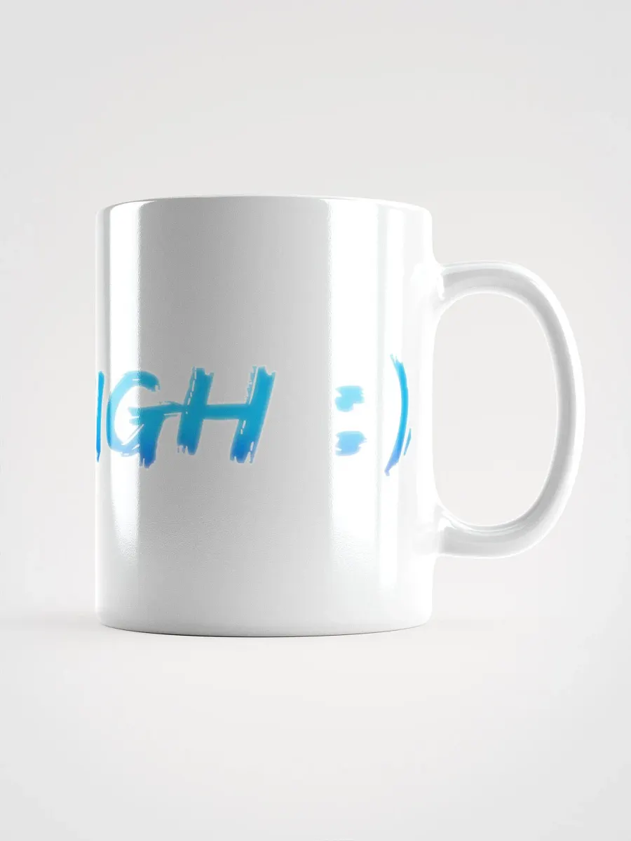 White Glossy Stay High Mug (Blue Text) product image (1)