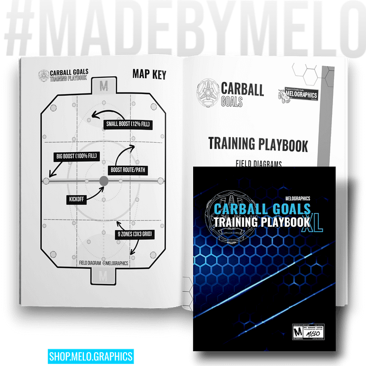 Carball Goals Training Playbook: Rocket League Training & Strategy - Notebook | #MadeByMELO product image (2)