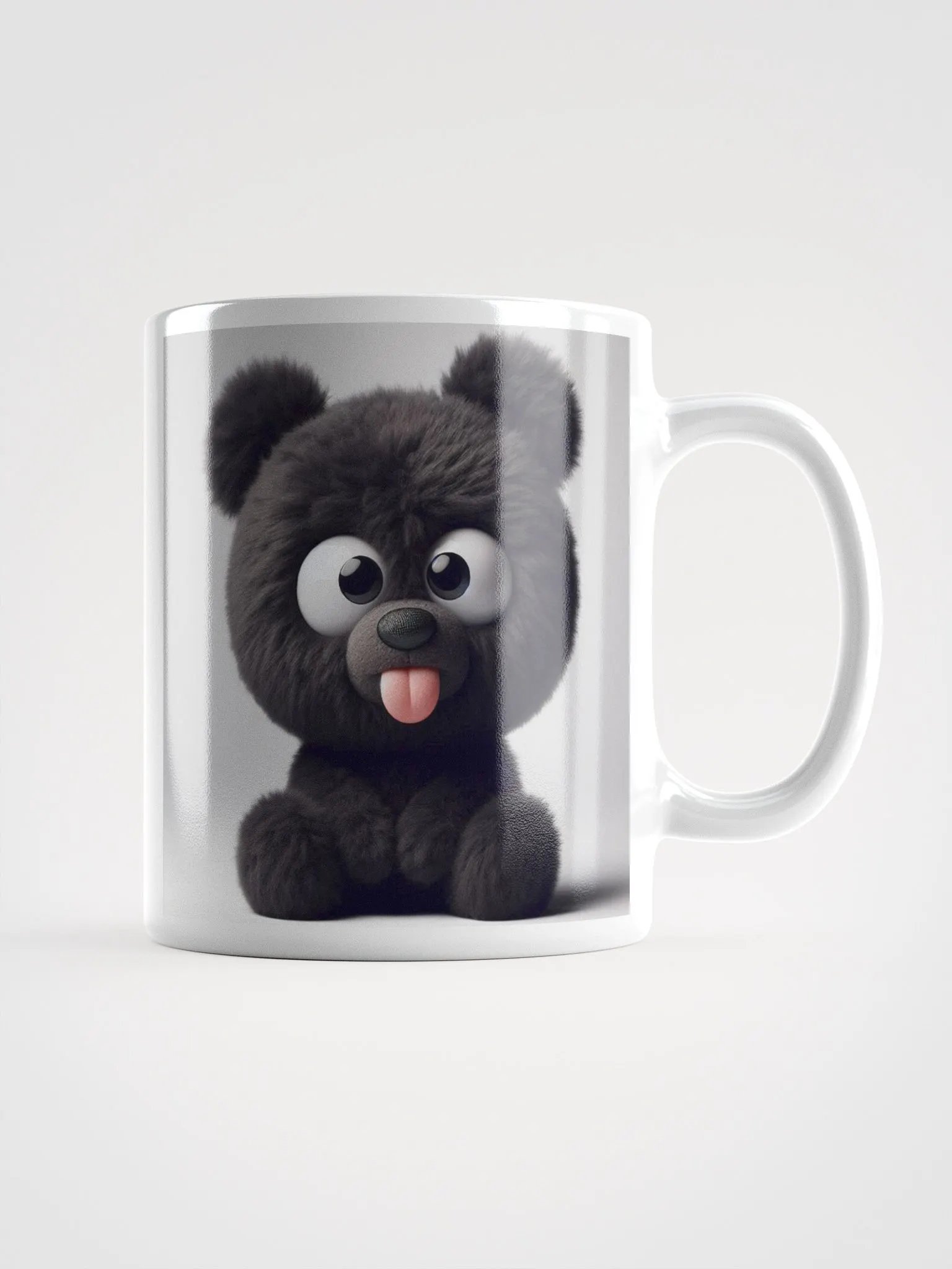Rude Black Teddy Bear #Humorous Mug - White product image (1)