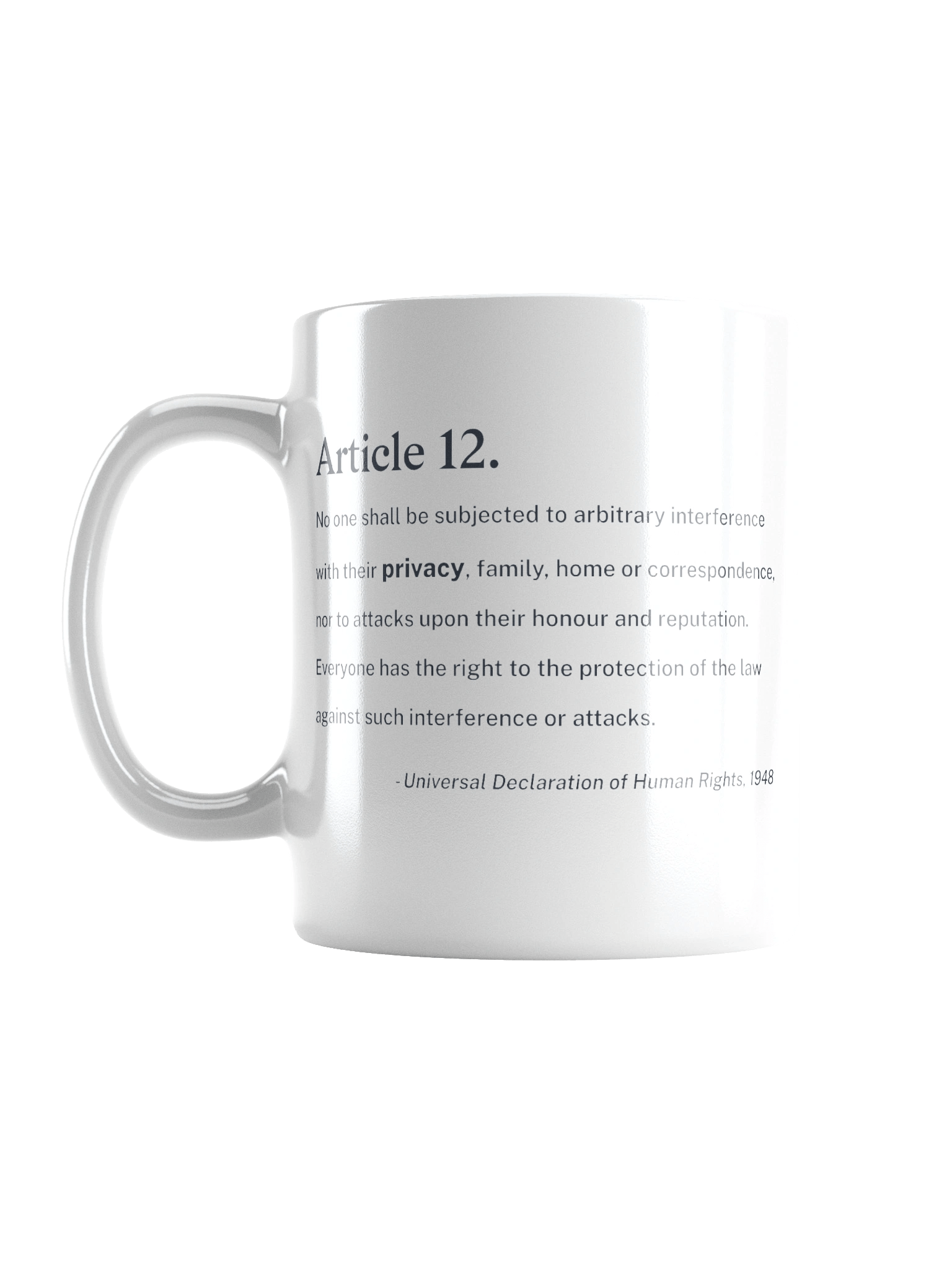 Article 12 - Mug (White) product image (1)