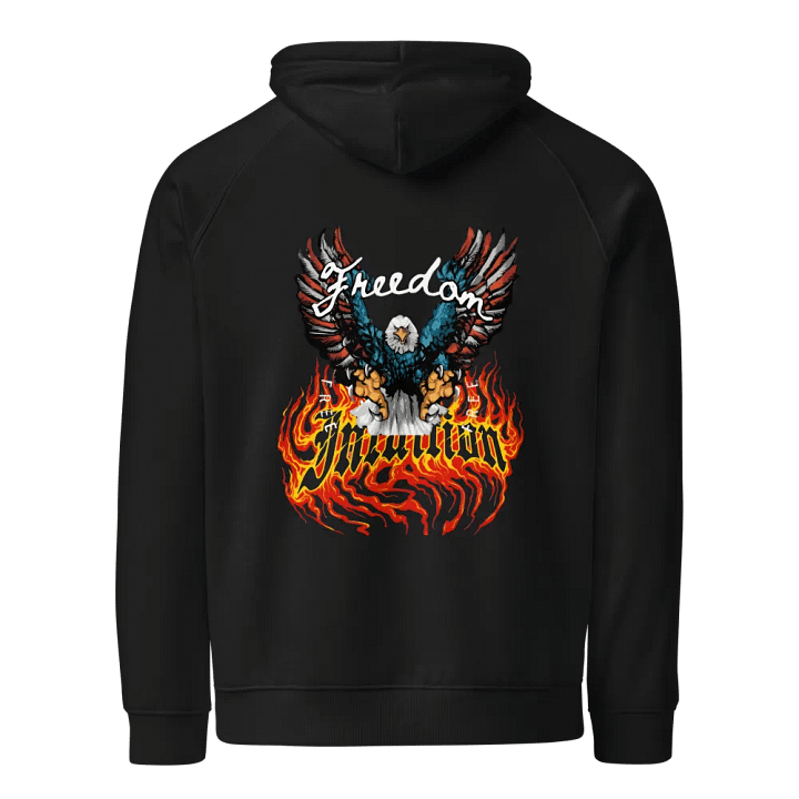 Man Hoodie USA Flag Eagle SOL'S Unisex Eco Raglan Hoodie product image (1)