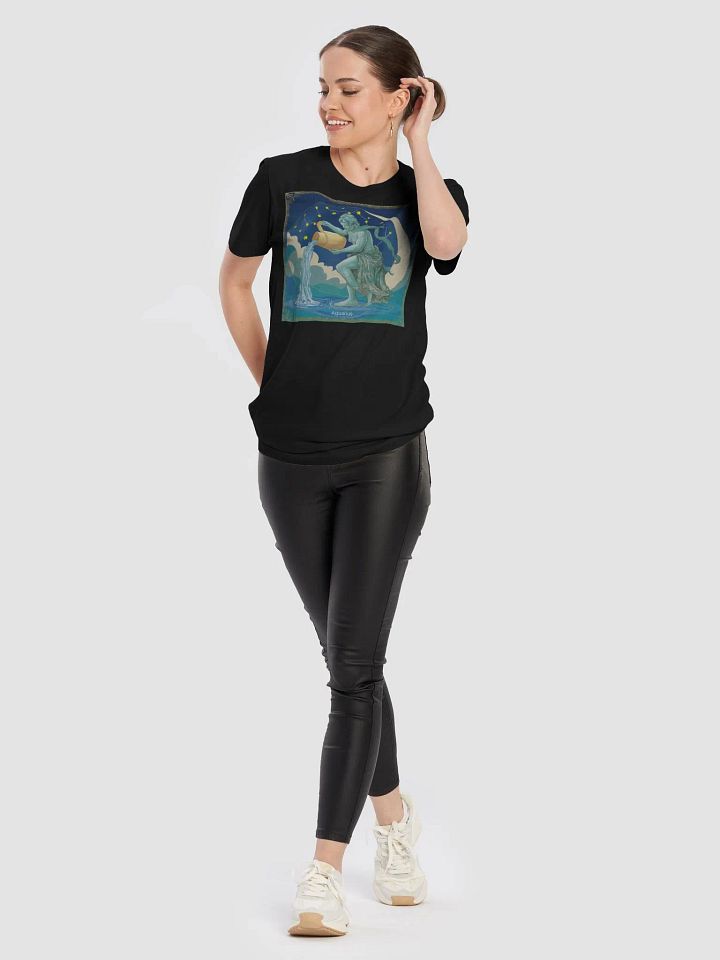 Aquarius Zodiac Unisex Supersoft T-Shirt with Celestial Design. product image (2)