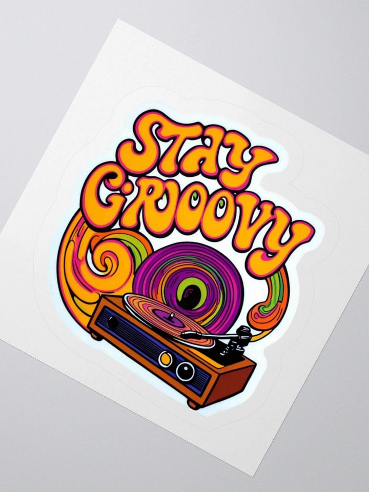Stay Groovy Record Player Kiss Cut Stickers product image (4)