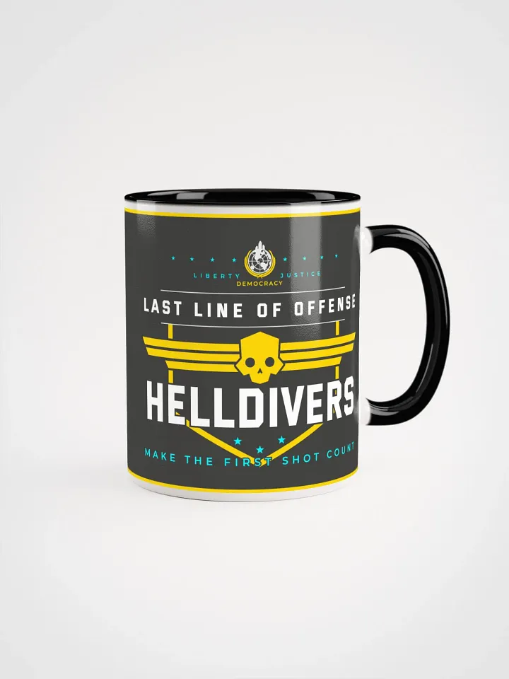 Helldivers 2 Mug | Iconic Motto Crest Design in Vintage Style product image (2)