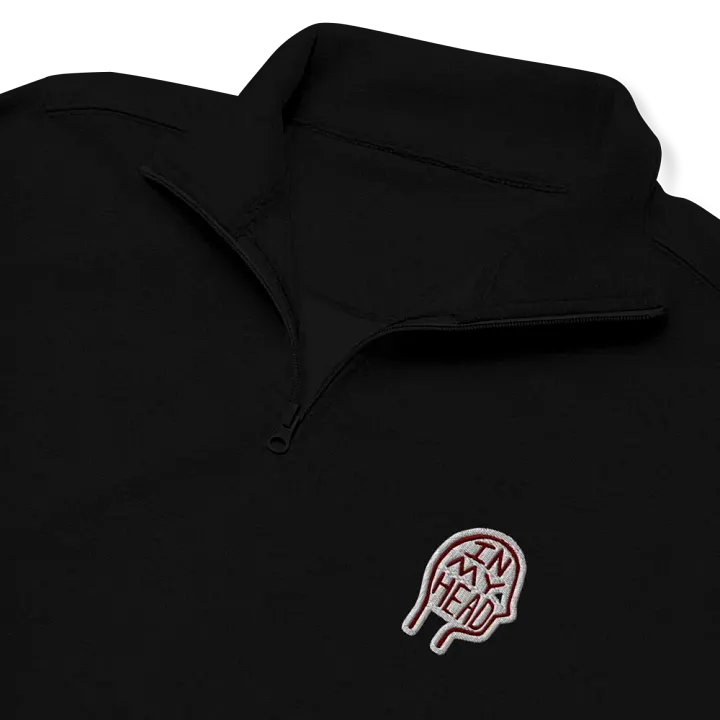 In My Head (maroon bubble design) embroidered quarter zip product image (1)