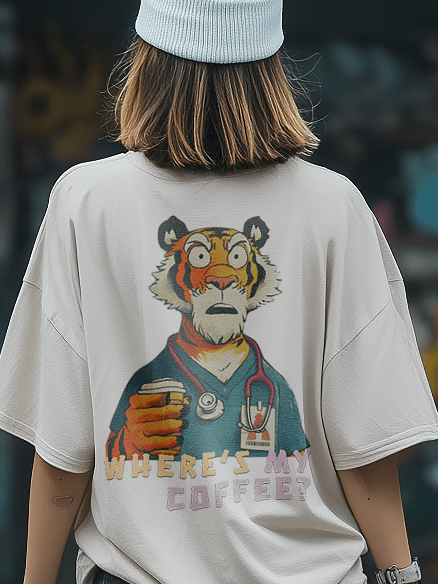 Funny Nurse Shirt, Coffee Tiger Tee product image (111)