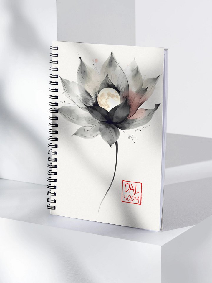 Moonlit Lotus Spiral Notebook product image (1)