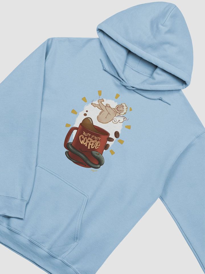 hoodie : butt first coffee | angel & snake edition product image (1)