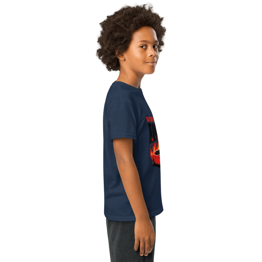 Flaming Muscle Car Youth Sports Tee product image (14)