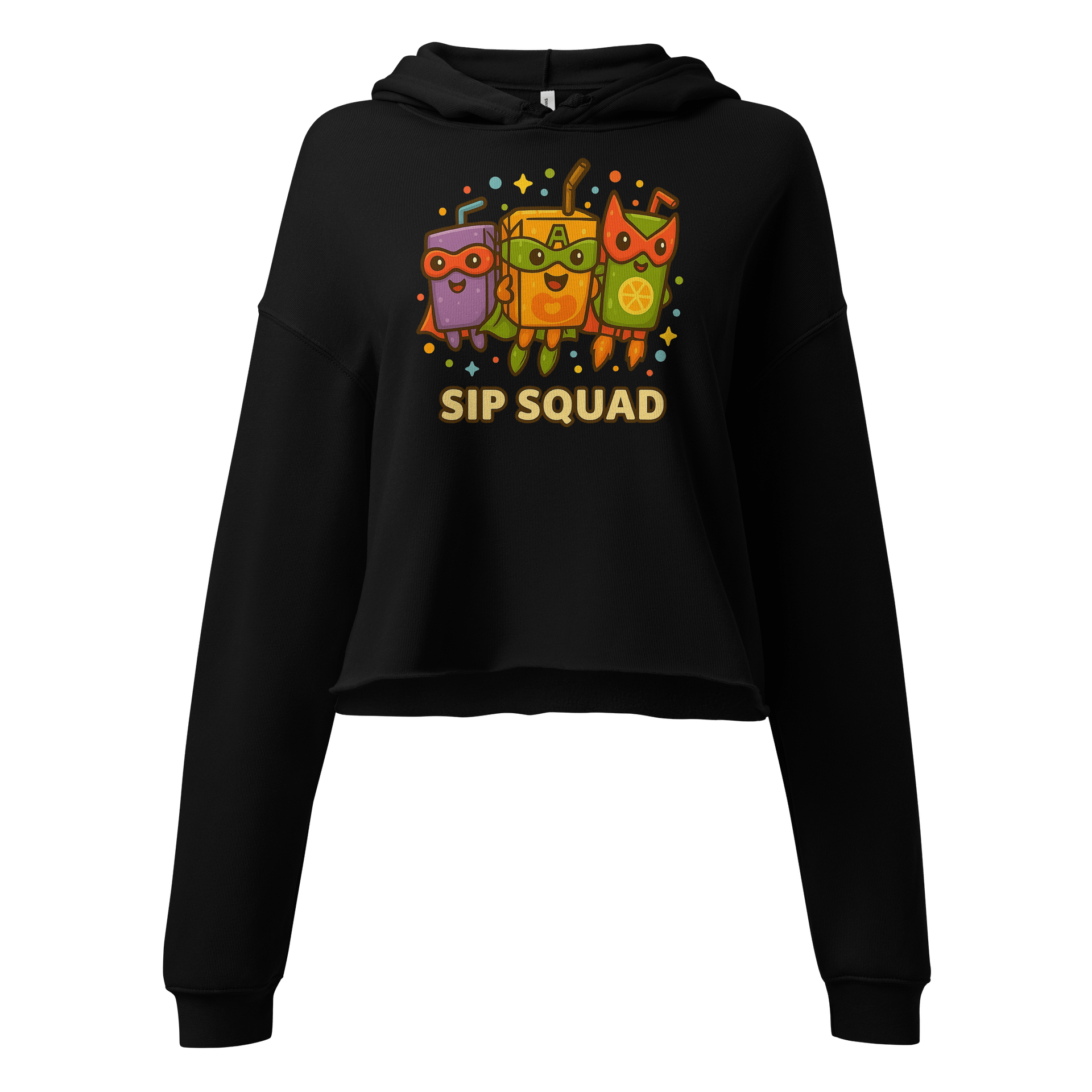 Sip Squad Superhero Juice Boxes Crop Hoodie product image (1)