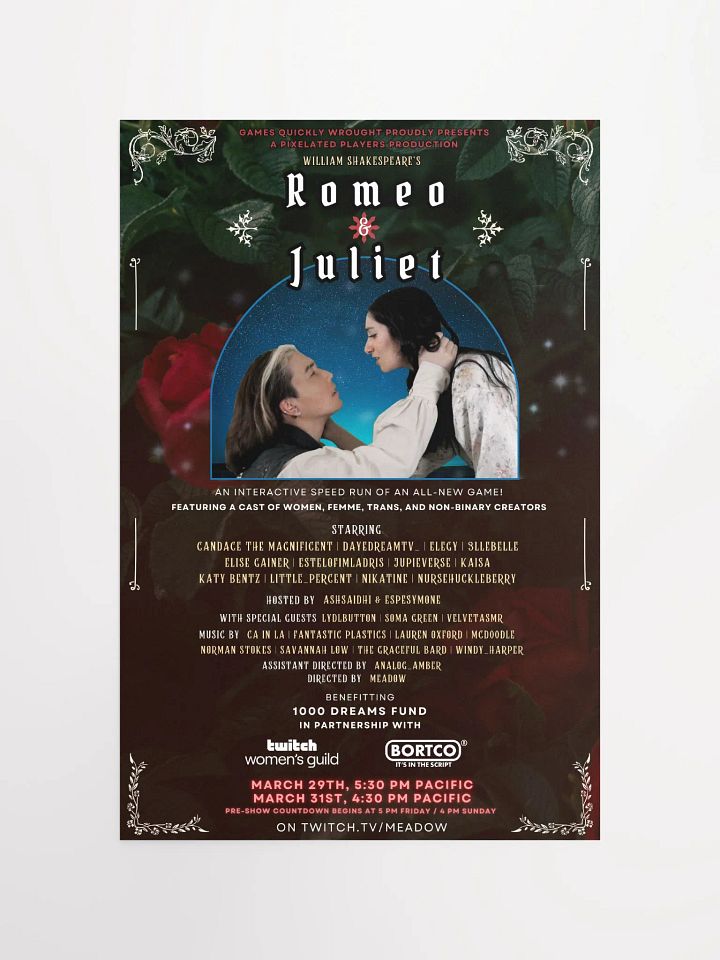 Romeo & Juliet Production Poster product image (1)