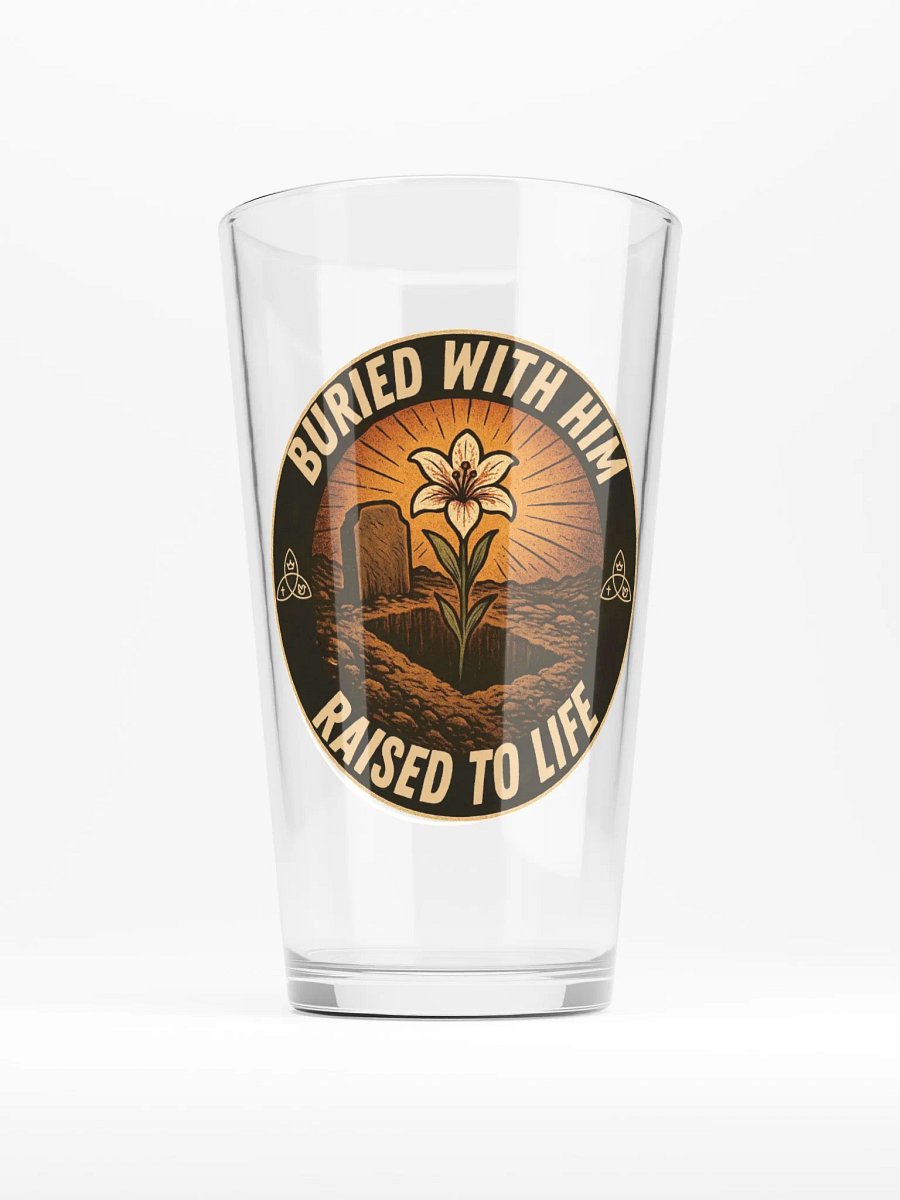 Raised to Life pint glass product image (1)