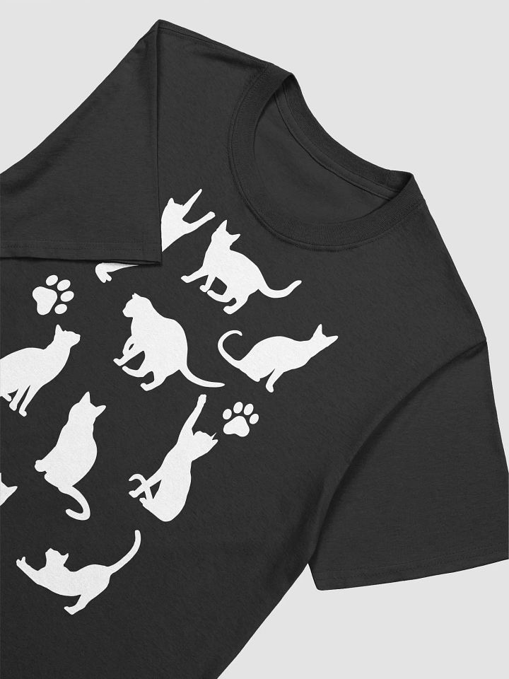 Cat Silhouette Graphic Tee: Playful Poses for Cat Lovers product image (2)
