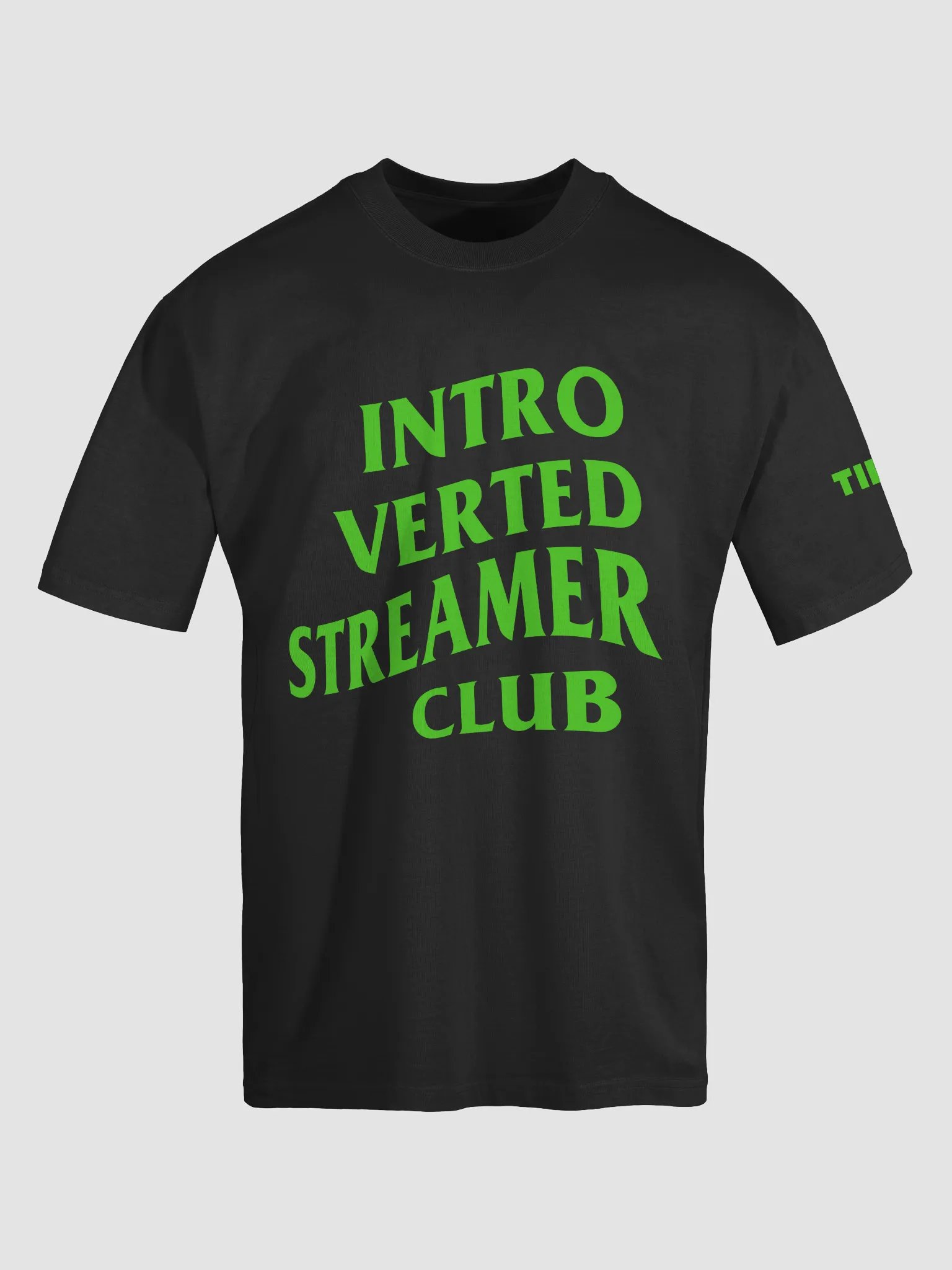 Introverted Streamer Club "Team Green" Oversized Tee product image (15)
