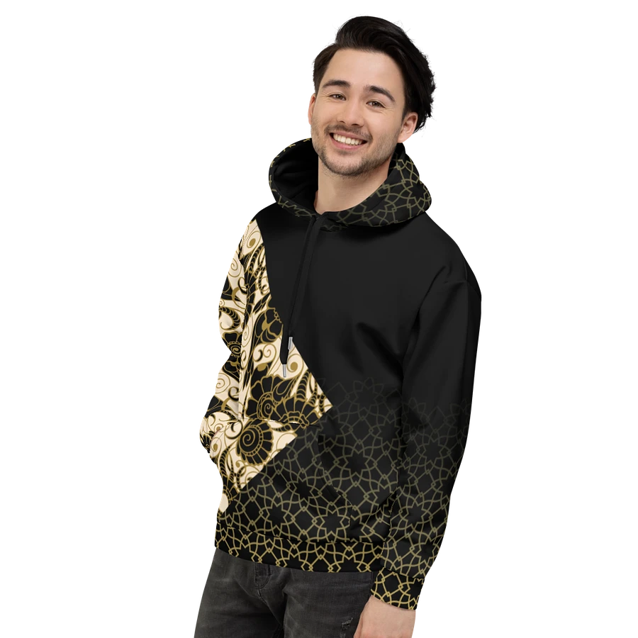 Black And Gold Patterned Hoodie product image (2)