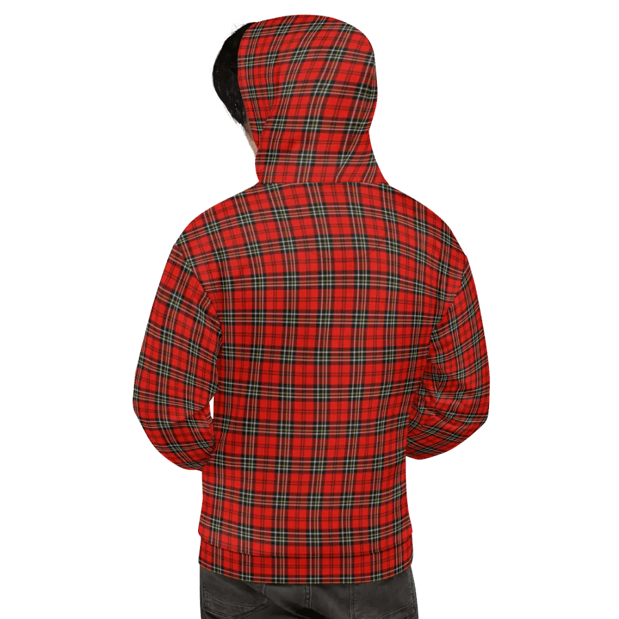 Red Vintage Plaid Hoodie product image (9)