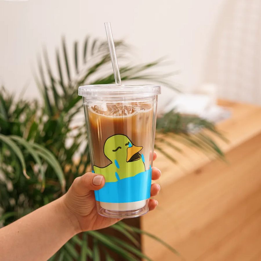 Quackers Cry Double Wall Plastic Tumbler (16oz.) product image (10)