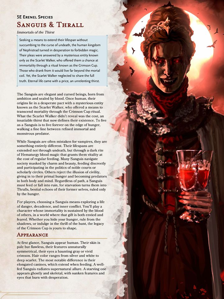 Sanguis | 5E Species product image (2)