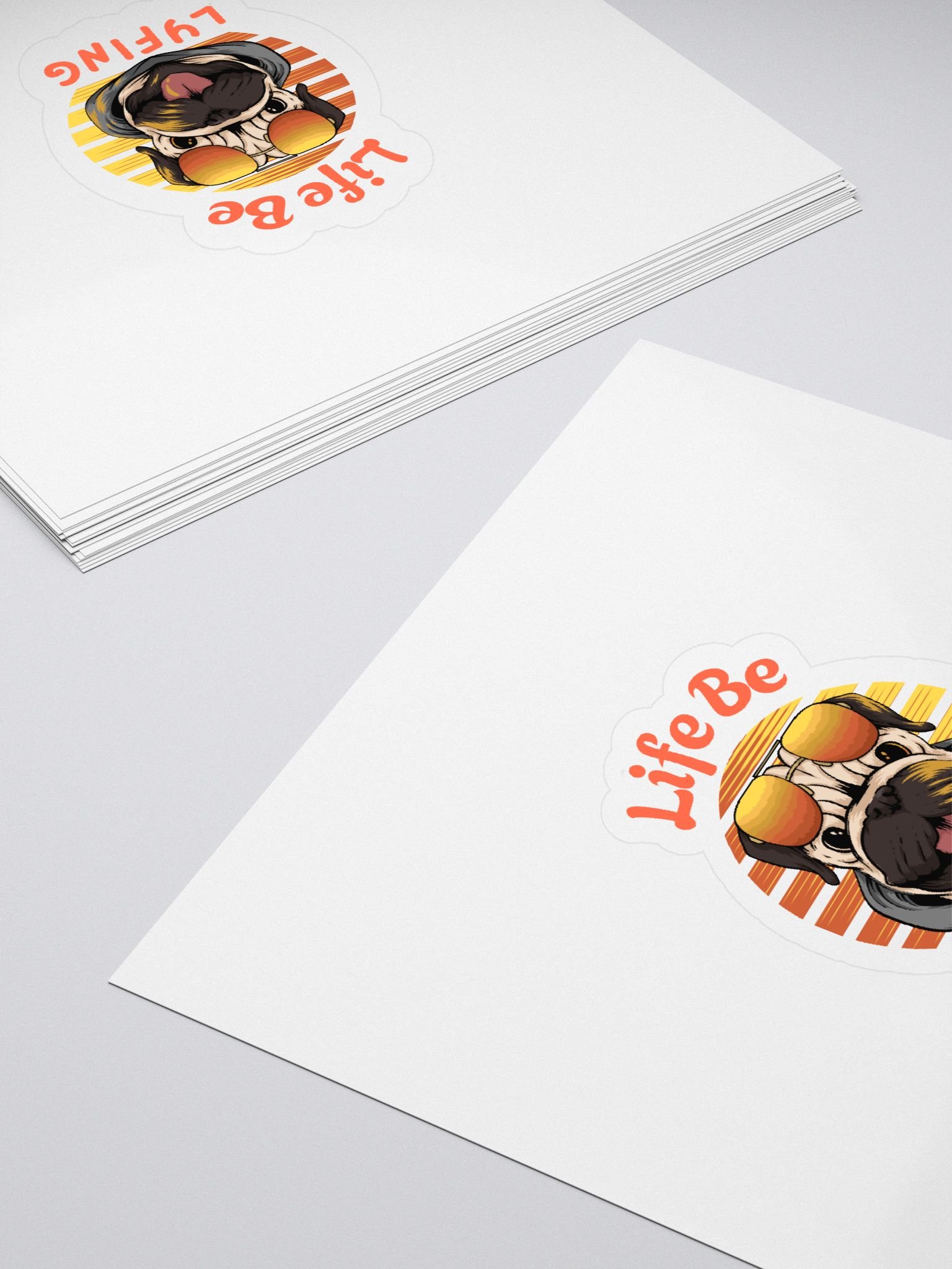 "Life Be Lyfing" Cool Pug Life Sticker product image (4)