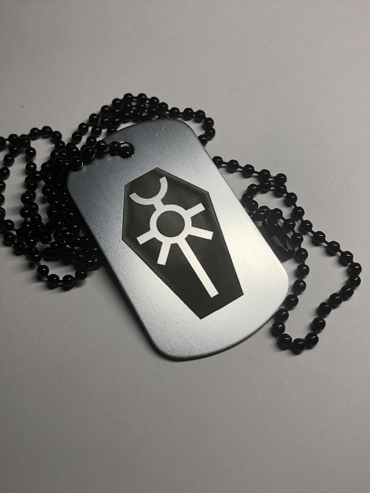 METAL TOMB - Engraved Dog Tag Pendant Necklace product image (2)