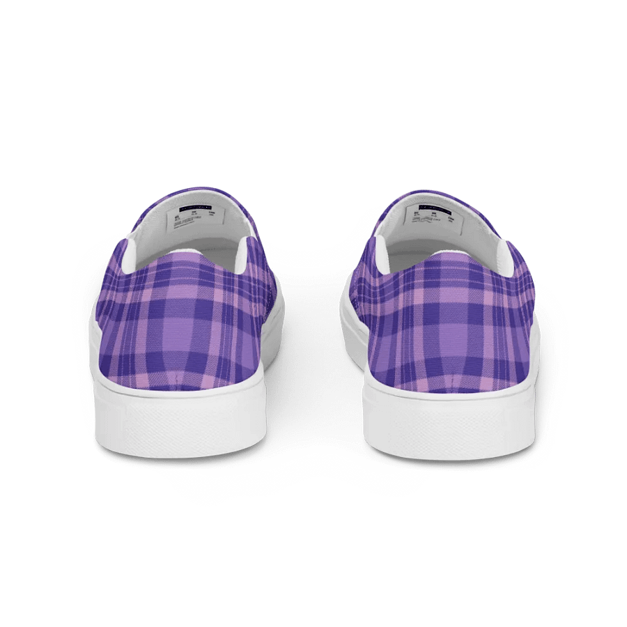 Men's Purple Tartan Slip-On Canvas Shoes product image (4)