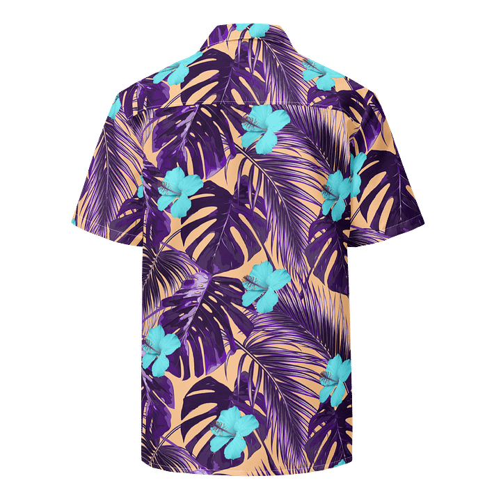 Fleurs Bleues et Passions Pourpres Hawaaian Shirt product image (2)