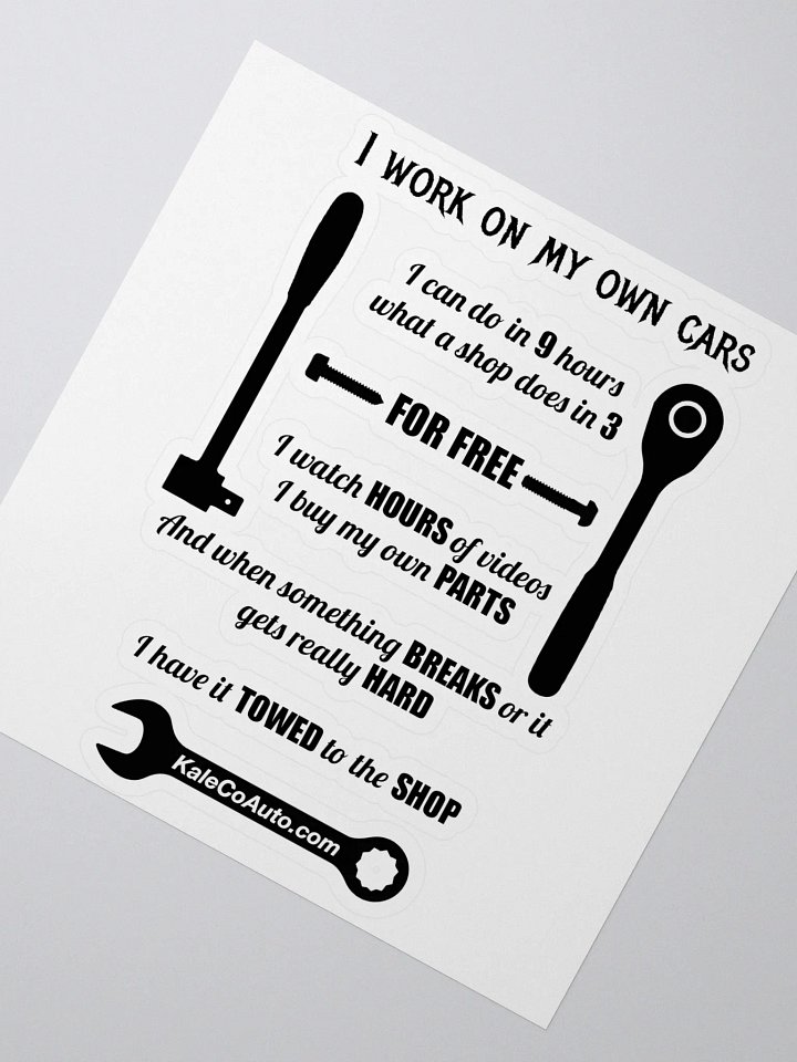 DIY Mechanic Manifesto Sticker product image (2)