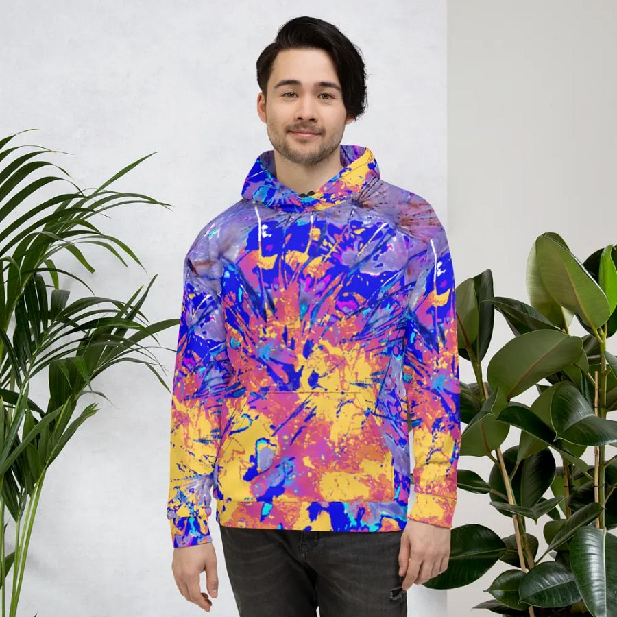 Vibrant Abstract Dandelion Seeds Unisex Pull Over Hoodie product image (4)