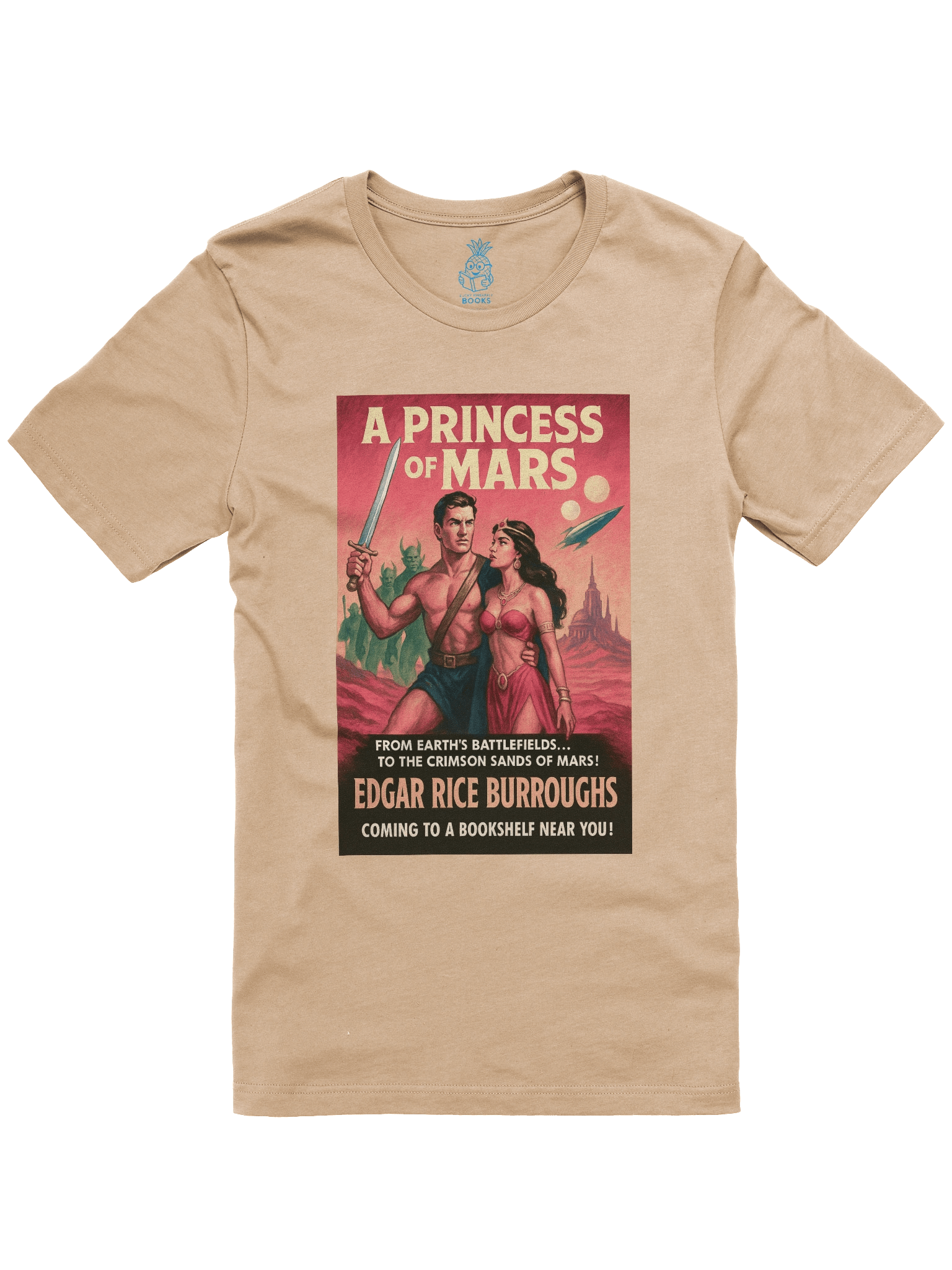 "A Princess of Mars" 1950's Faux Retro Film Poster Edgar Rice Burroughs Unisex T-Shirt product image (85)