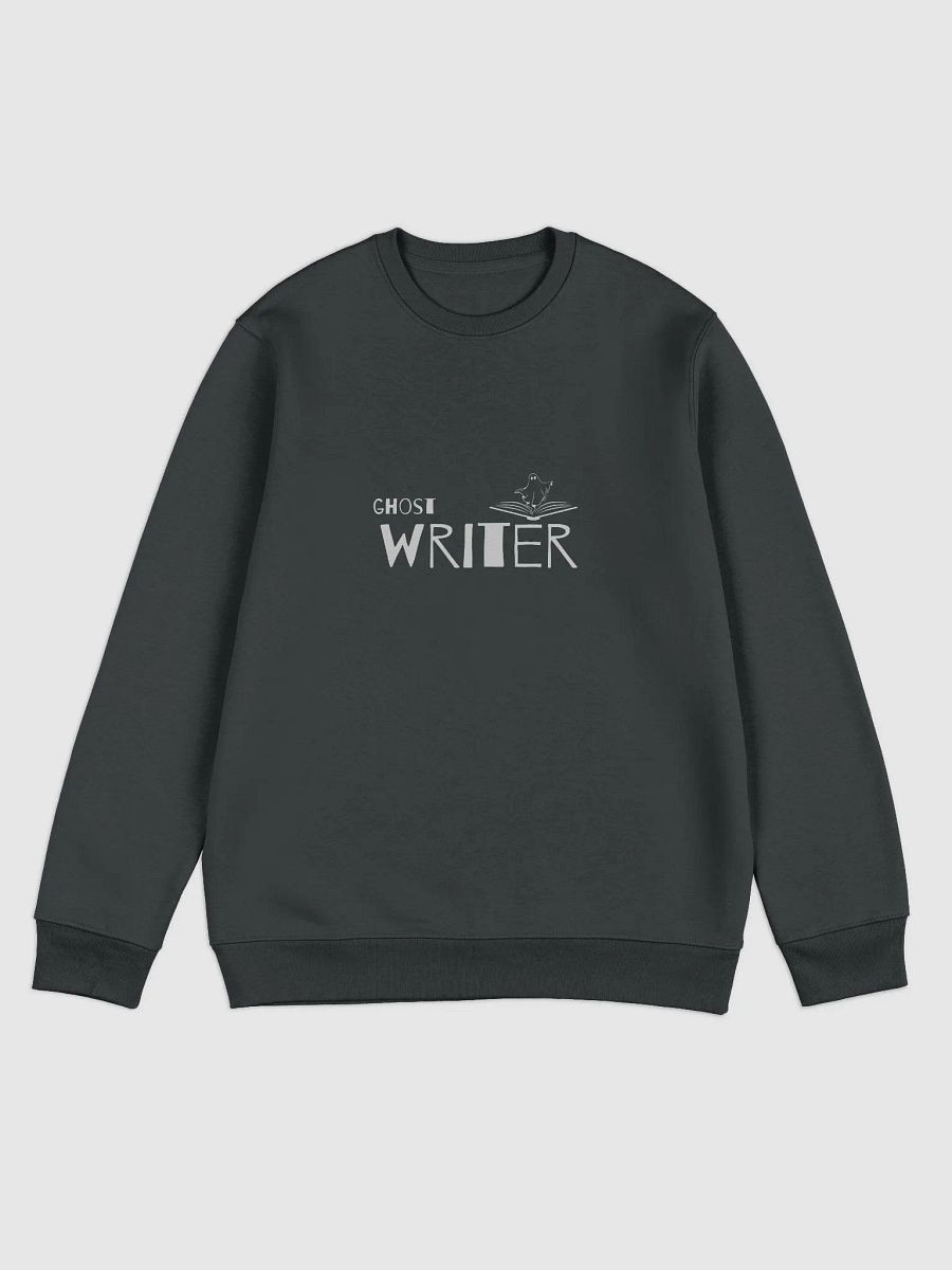 Ghost Writer Silver Text Spook Book Unisex Sweatshirt product image (2)