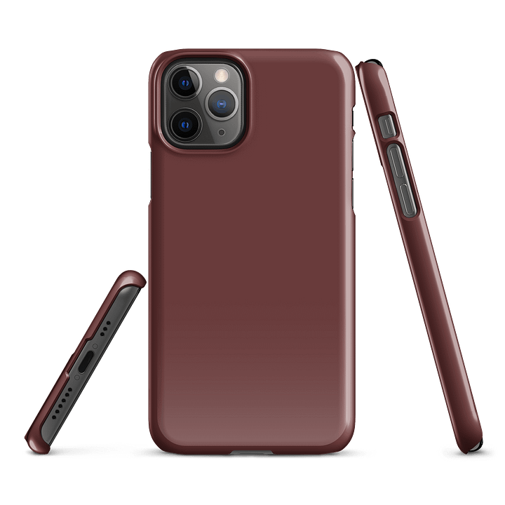 Auburn Red Brown Solid Color iPhone® Glossy Snap Case product image (2)