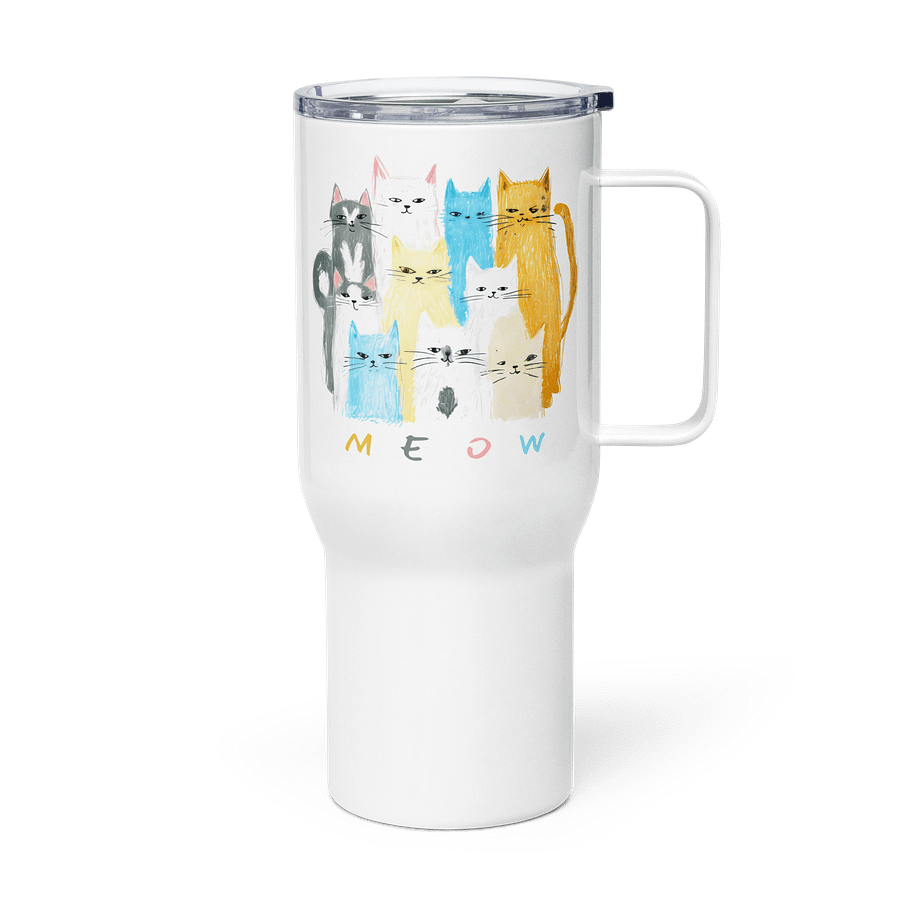 Whimsical Cat Cartoon Travel Mug product image (4)