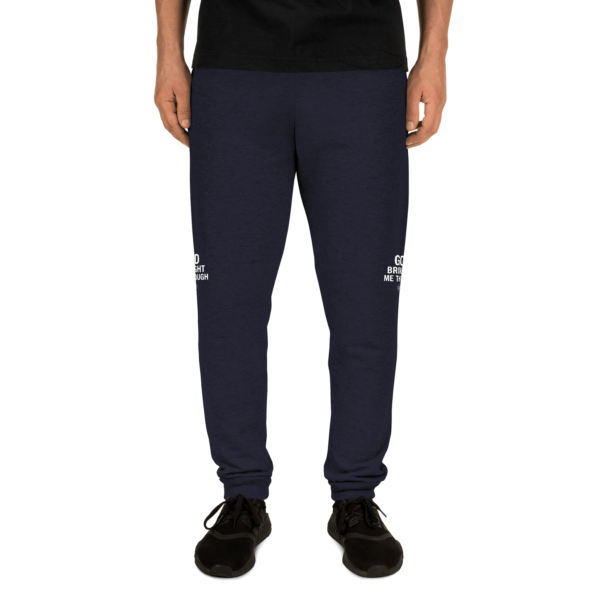 GOd Brought Me Through Joggers – Navy Blue (GBMT ) Logo Edition product image (10)