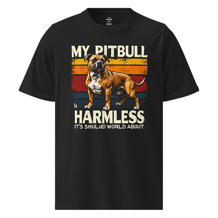 My Pitbull is Harmless Vintage Pitbull Dog Warning Quote product image (1)