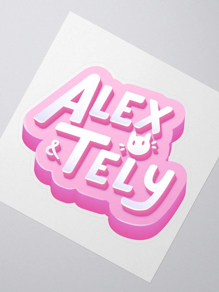 Alex & Tely Pink Logo Sticker product image (5)