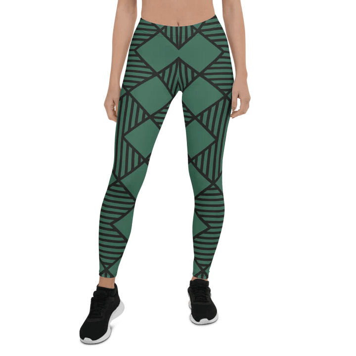 Customizable Geometric Green Leggings product image (1)