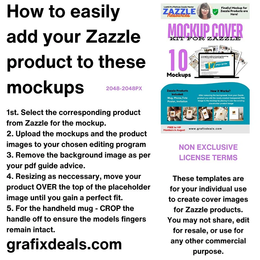 Zazzle Product Mockup Templates for Cover Images - Plus 17 Page Guide product image (4)