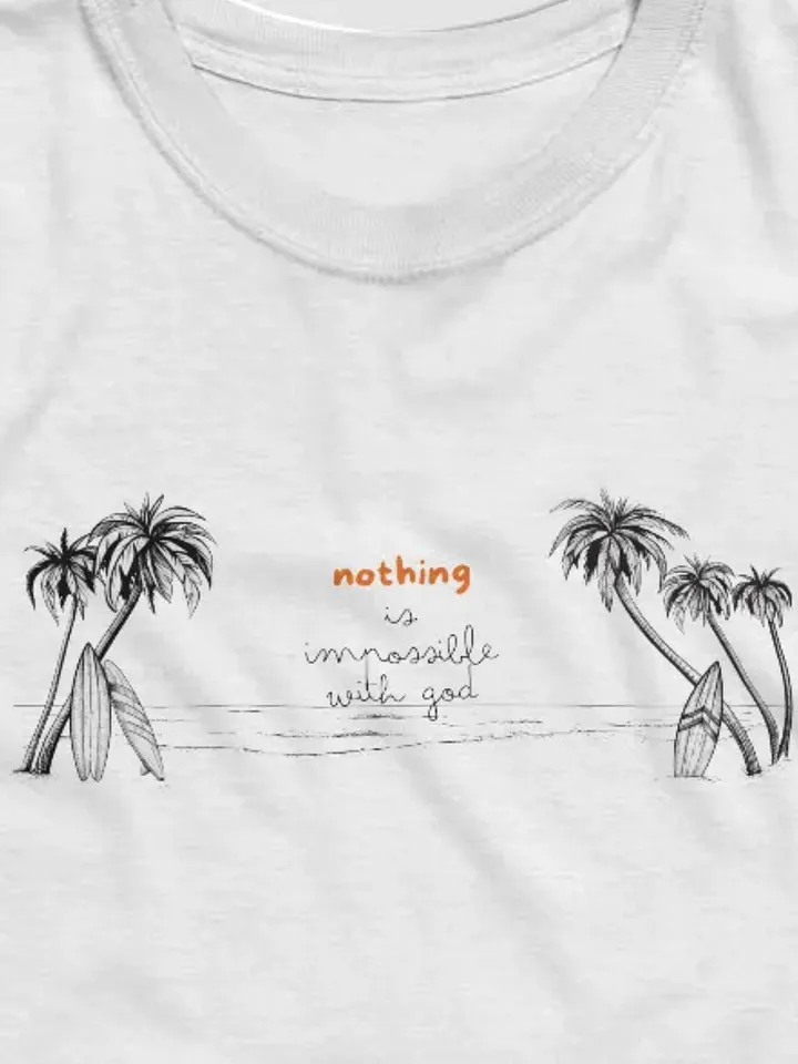 "Nothing Is Impossible" Palm Tee product image (2)